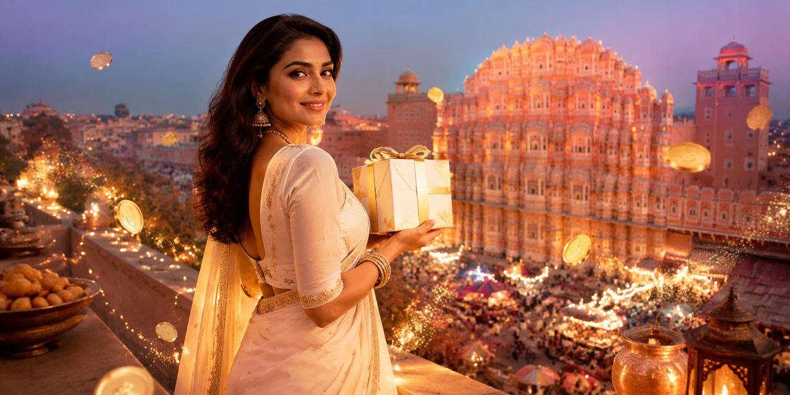 Indian woman enjoying entertainment responsibly in elegant setting